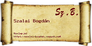 Szalai Bogdán névjegykártya